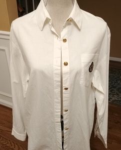 Fstop size large white button up Top